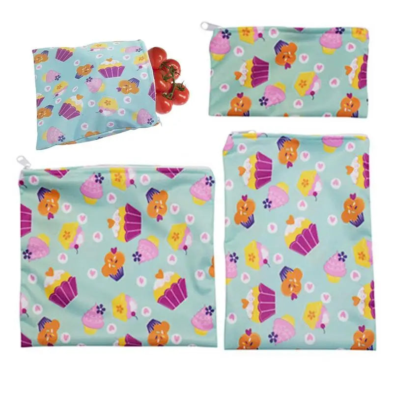 Organic reusable waterproof snack bags