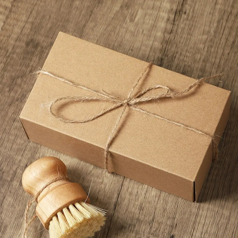 Natural Dish Cleaning Brushes - Set of 3 with Wooden Handles and Sisal Coconut Bristles